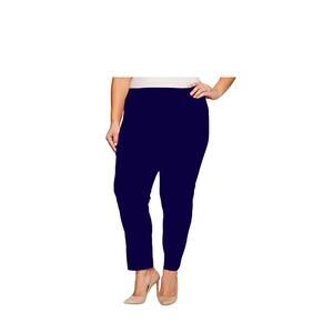 Krazy Larry Plus Size Pull-On Ankle Pants Navy 24 30